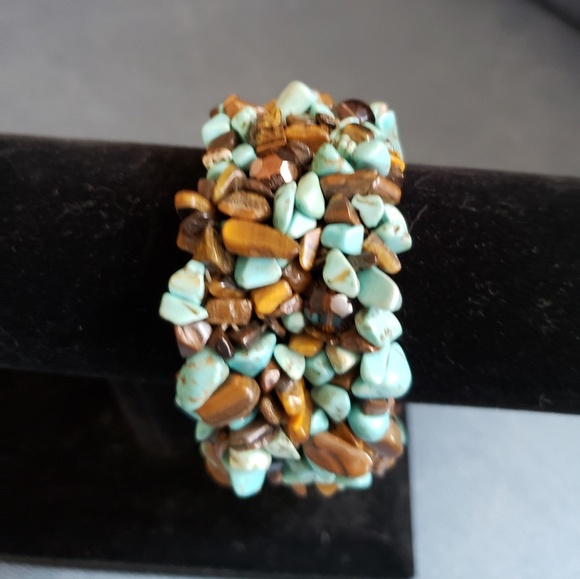 Turquoise and Brown Bracelet - Picture 2 of 3